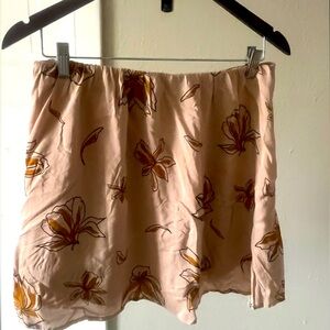 Women’s wishlist- floral flare skirt (l)- neutral tones- mini skirt length